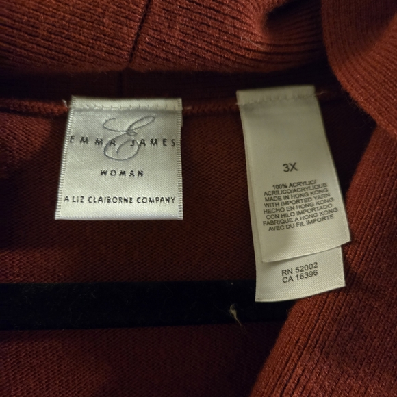 Emma James 3x Red Sweater with Tie Neck - Picture 3 of 5